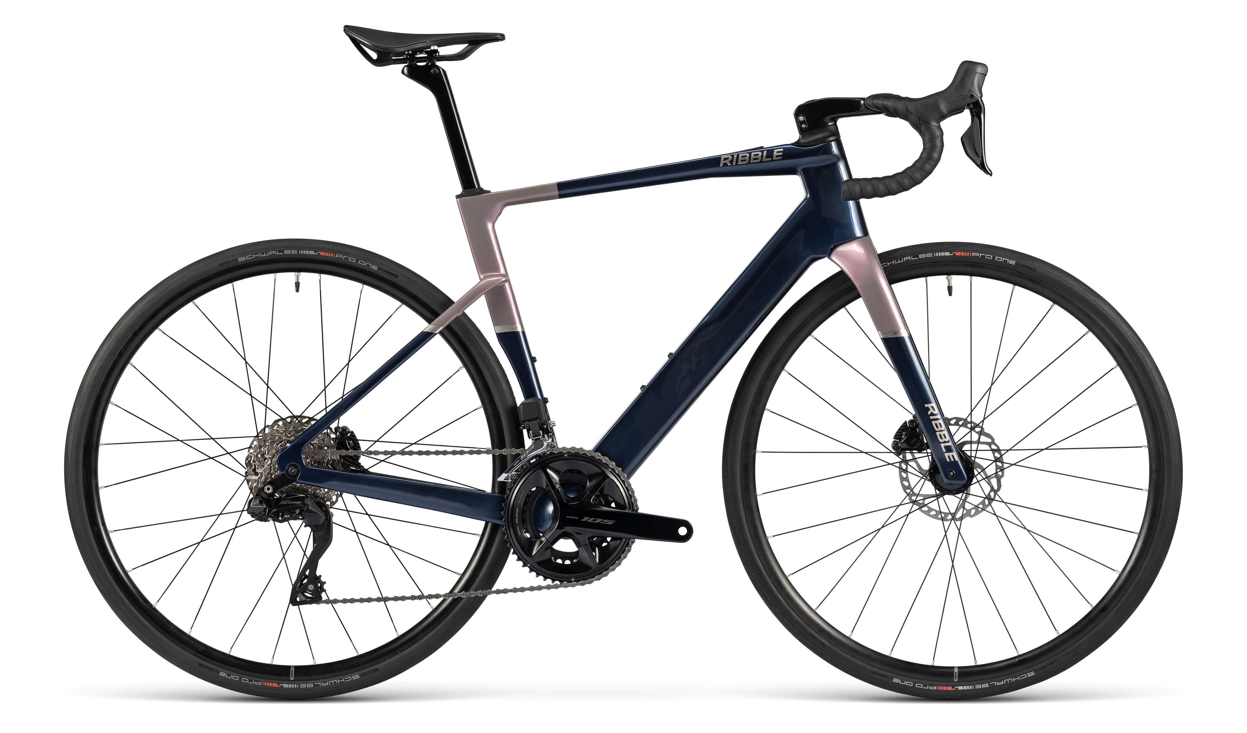 Ribble Allroad SL R e Shimano 105 Di2 - Carbon Electric Road Bike - Midnight Blue