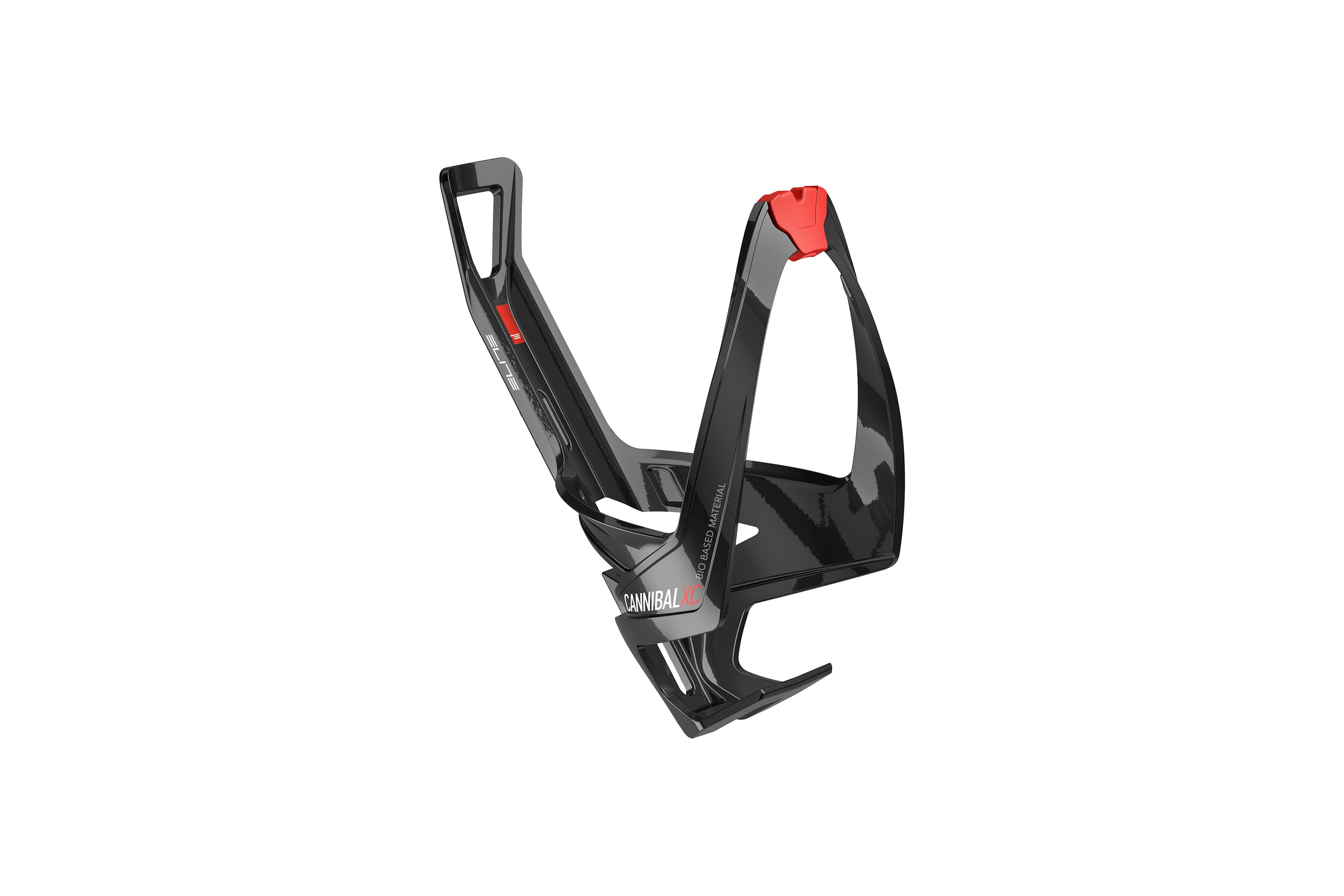 Elite Cannibal XC Bio Bottle Cage Gloss Black / Red