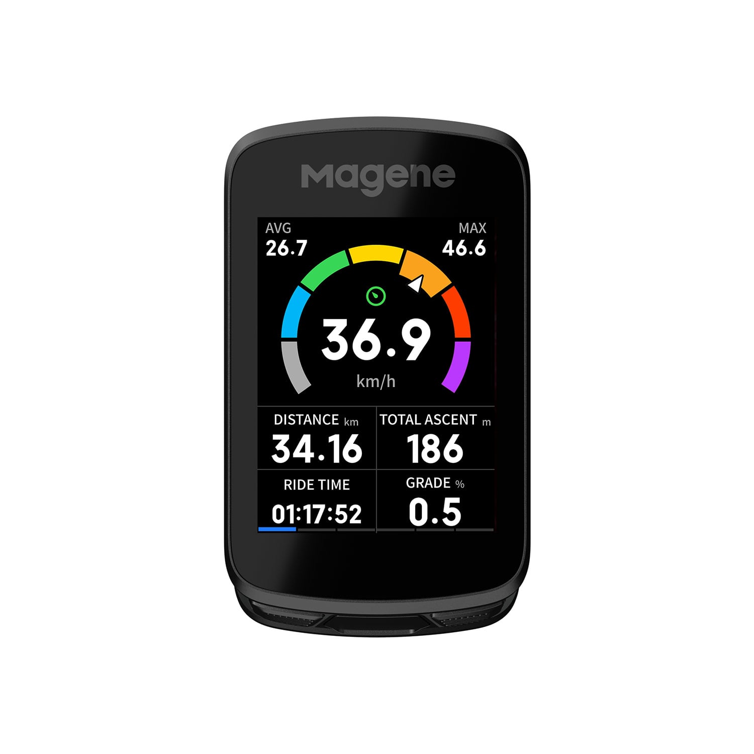 Magene C606 Pro Smart GPS Bike Computer - 2.8" Color Touchscreen - WiFi & Navigation - Black
