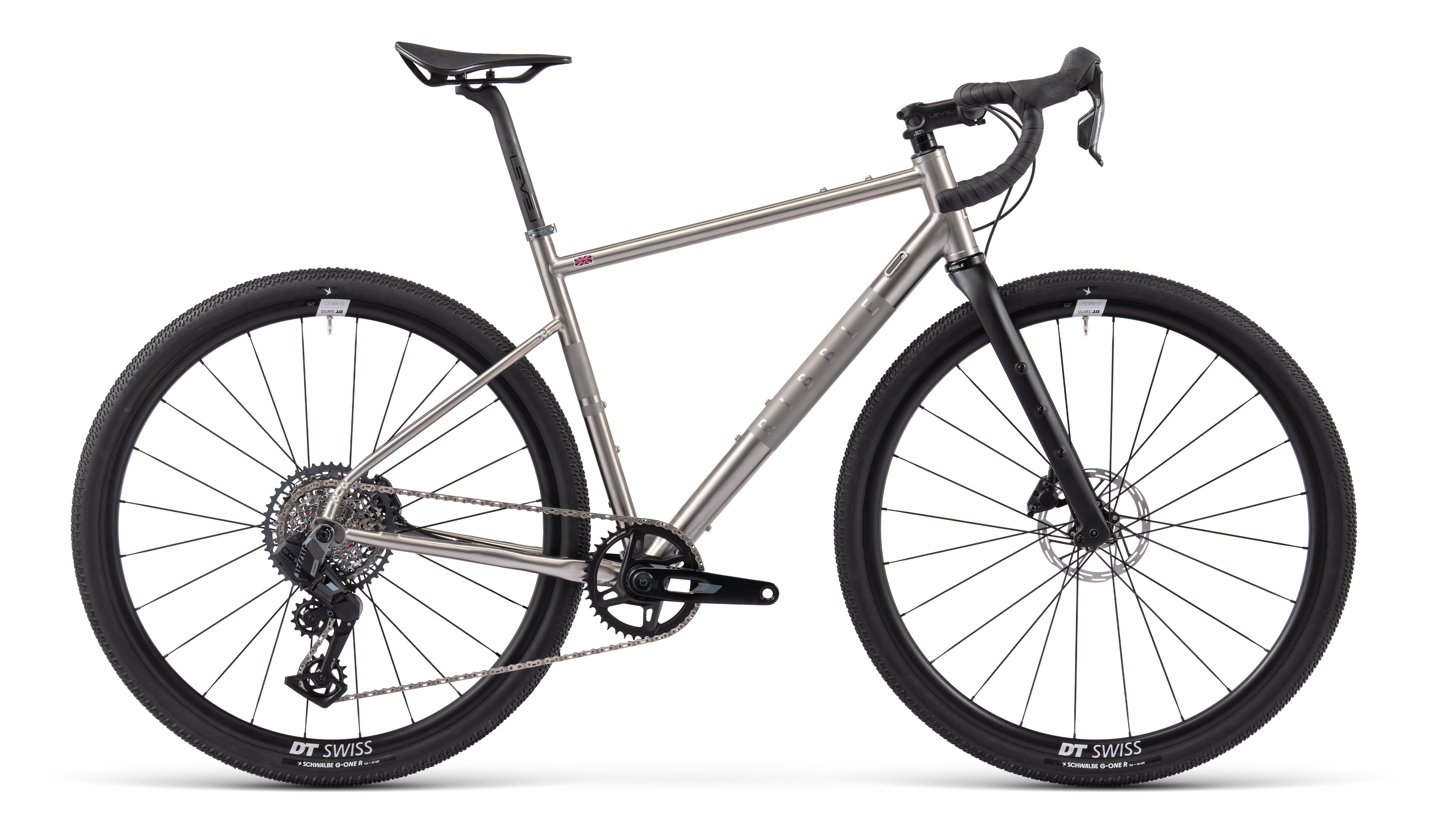 Ribble Gravel Ti SRAM Rival XPLR AXS DT Swiss Wheels - Titanium Gravel Bike