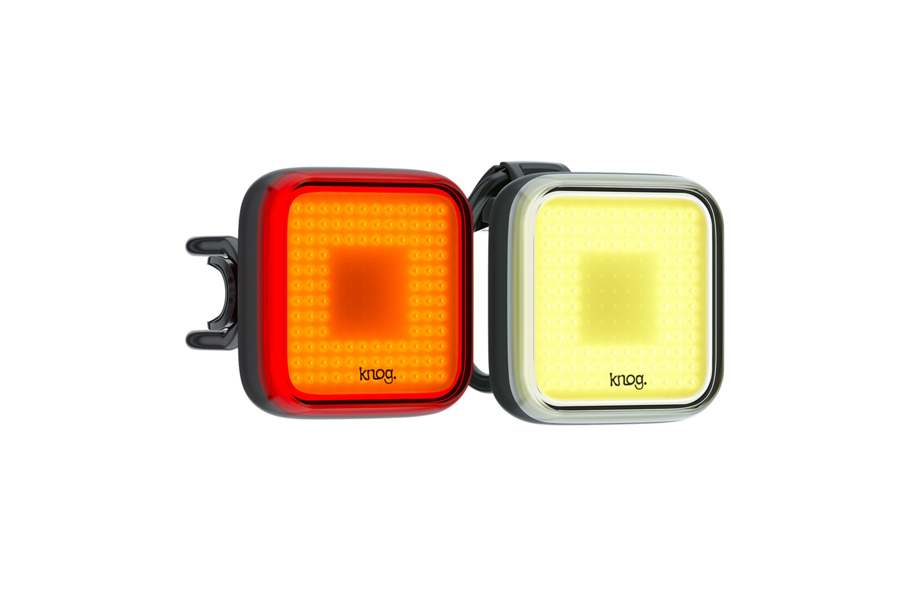 Knog Blinder Square Front & Rear Bike Light Set - USB Rechargeable Twinpack