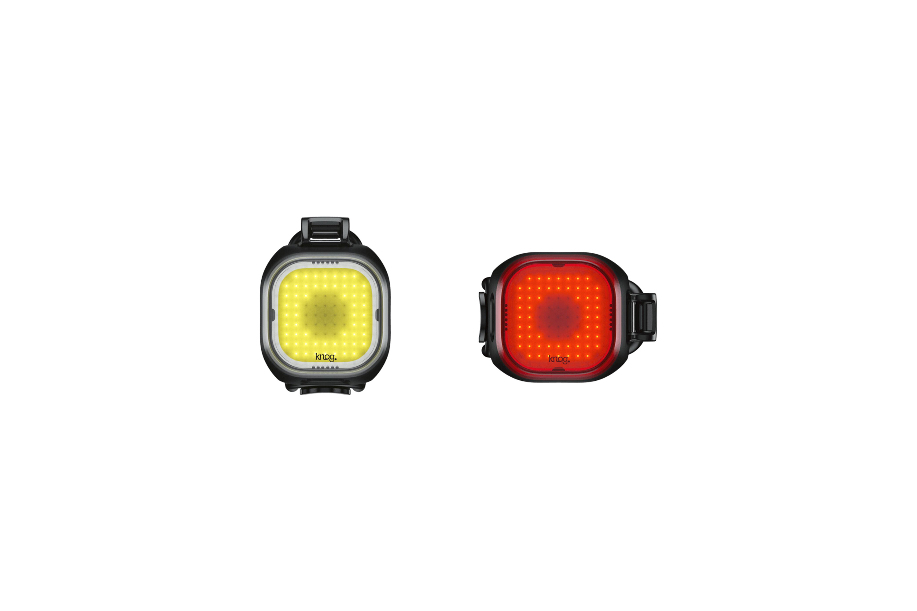 Knog Blinder Mini Square Front & Rear Bike Light Set - USB Rechargeable