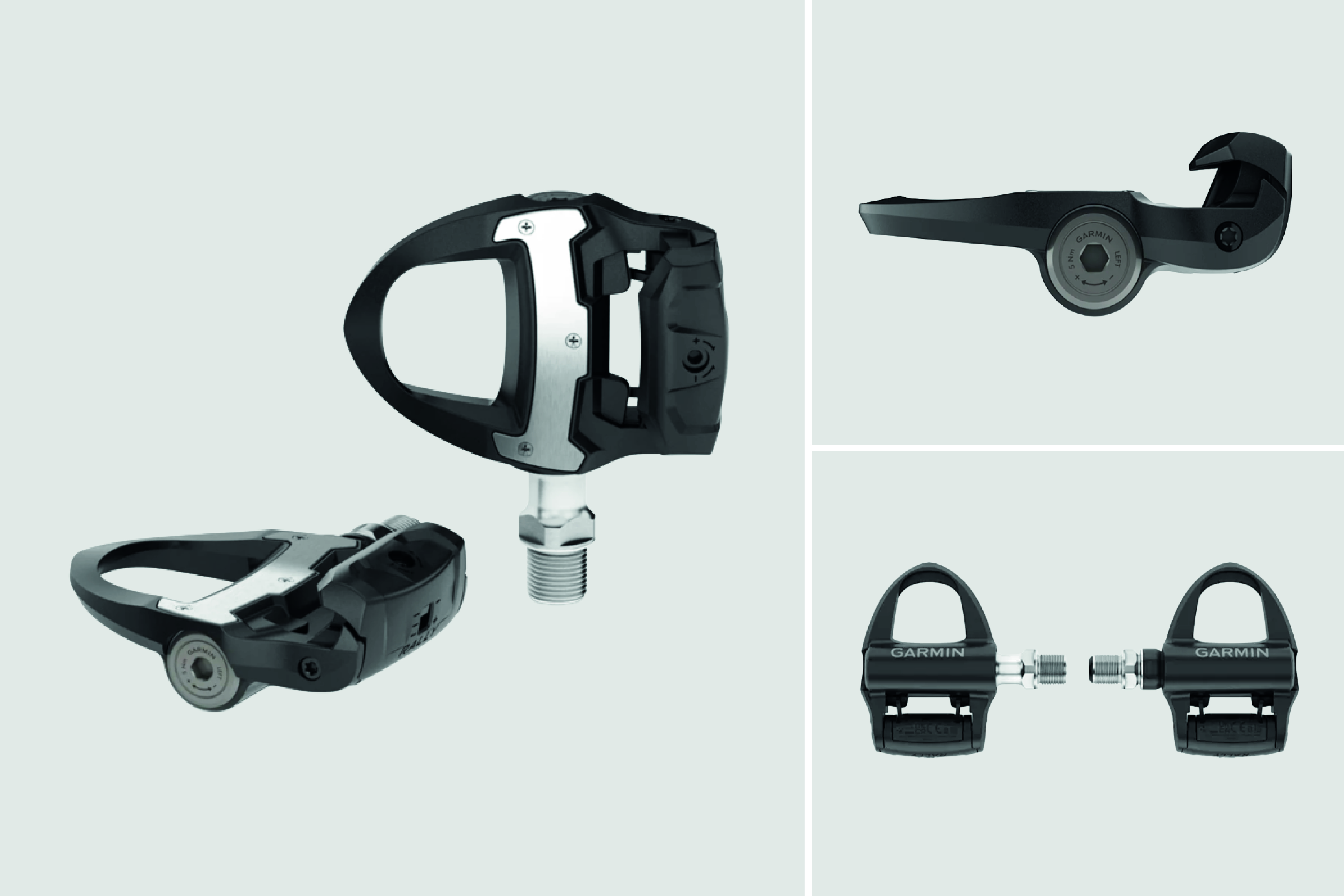 Garmin Rally RS110 Power Meter Pedals - Single Sensing SPD-SL with ANT+ Bluetooth