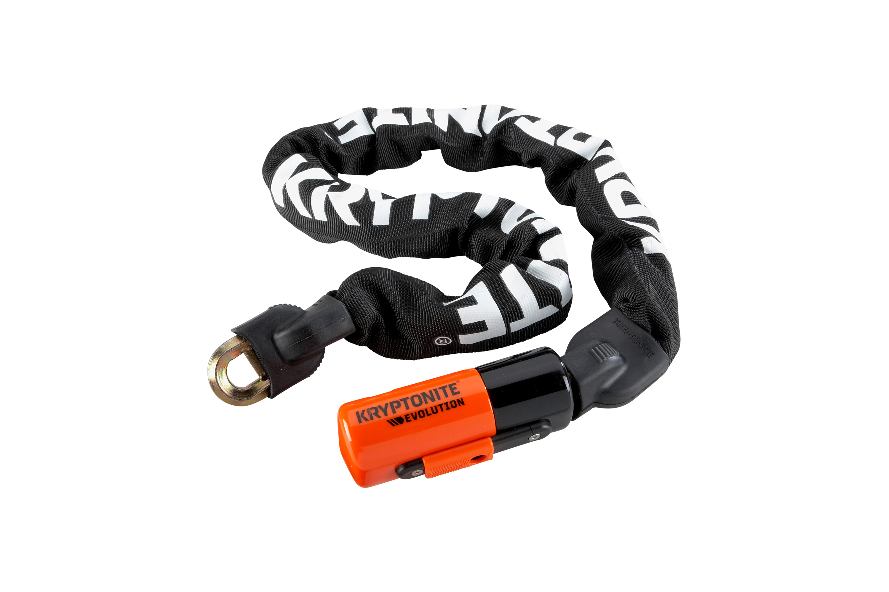 Kryptonite Evolution 1090 Series 4 Integrated Chain Lock - Sold Secure Gold - 10mm x 90cm - Black