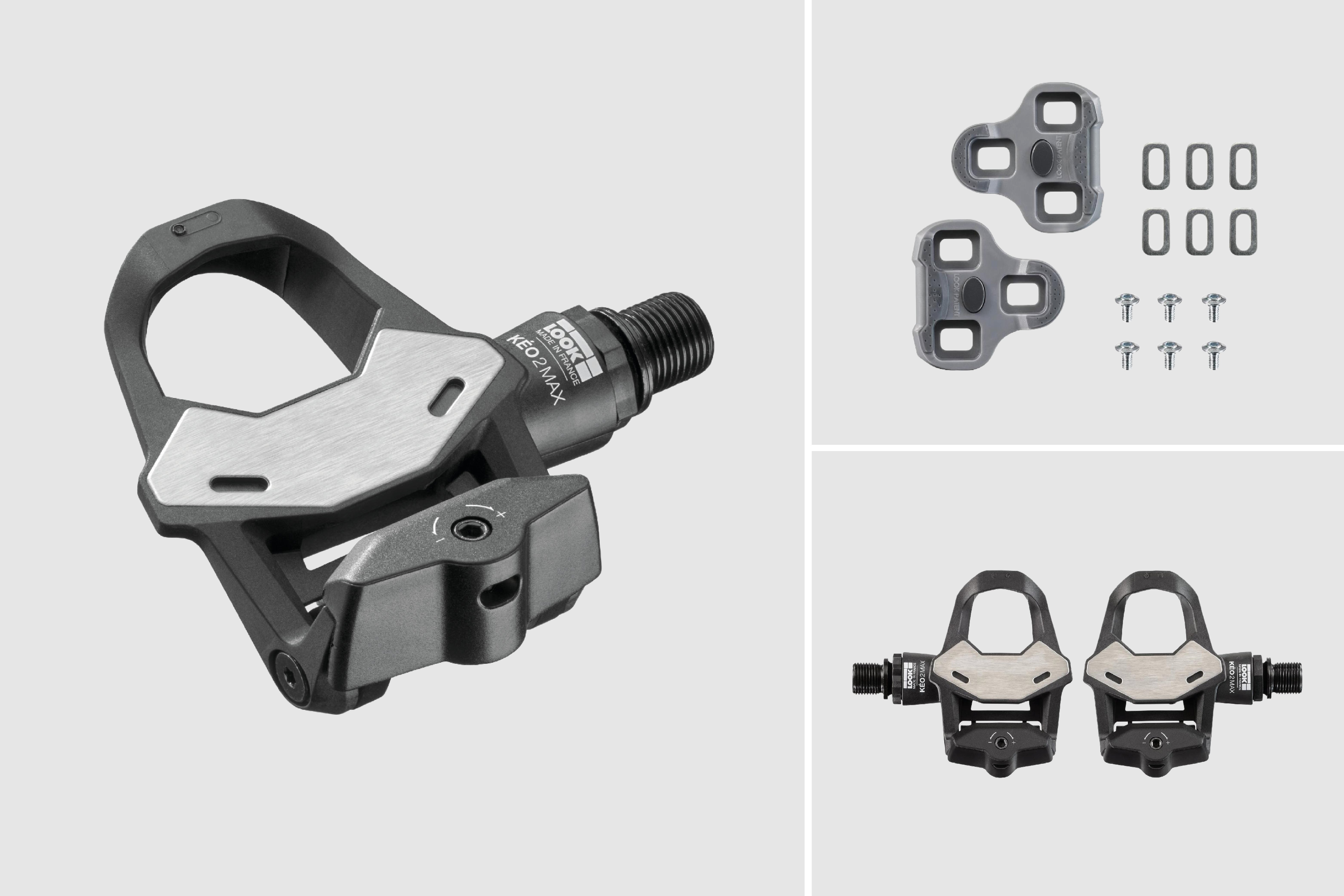 Look Keo 2 Max Clipless Road Bike Pedals - Composite Lightweight with Keo Cleats
