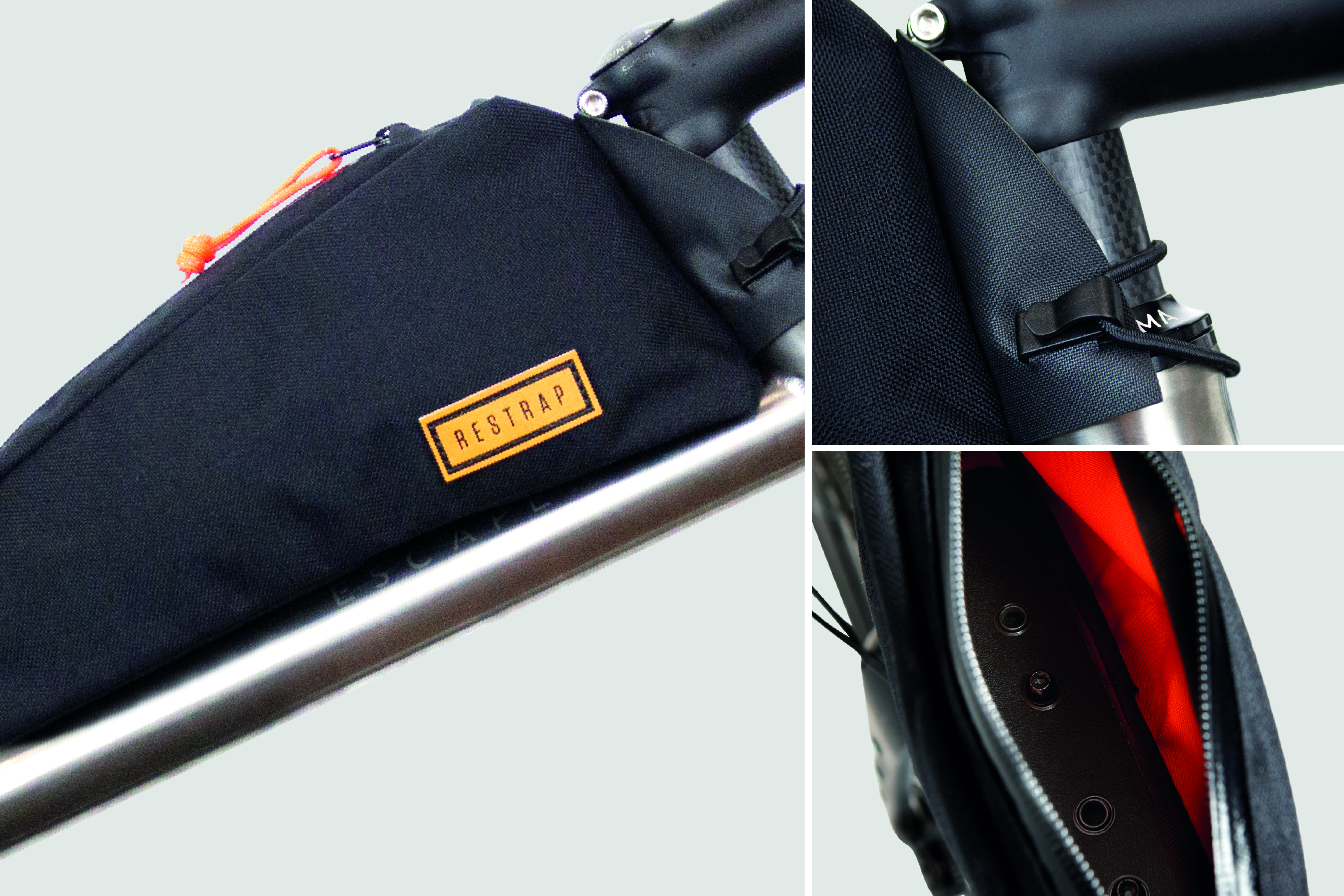 Restrap Bolt-On Top Tube Bag - Black - Nylon