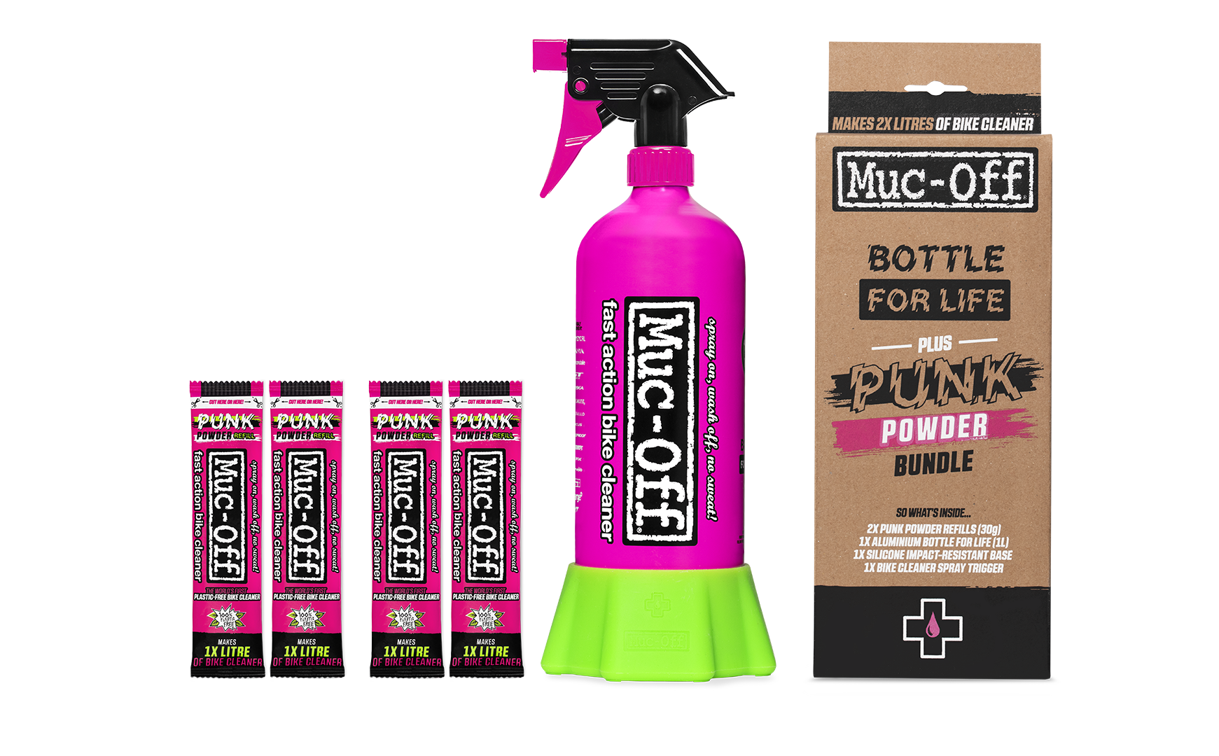 Muc-Off Bottle For Life Bundle (4L Punk Powder)