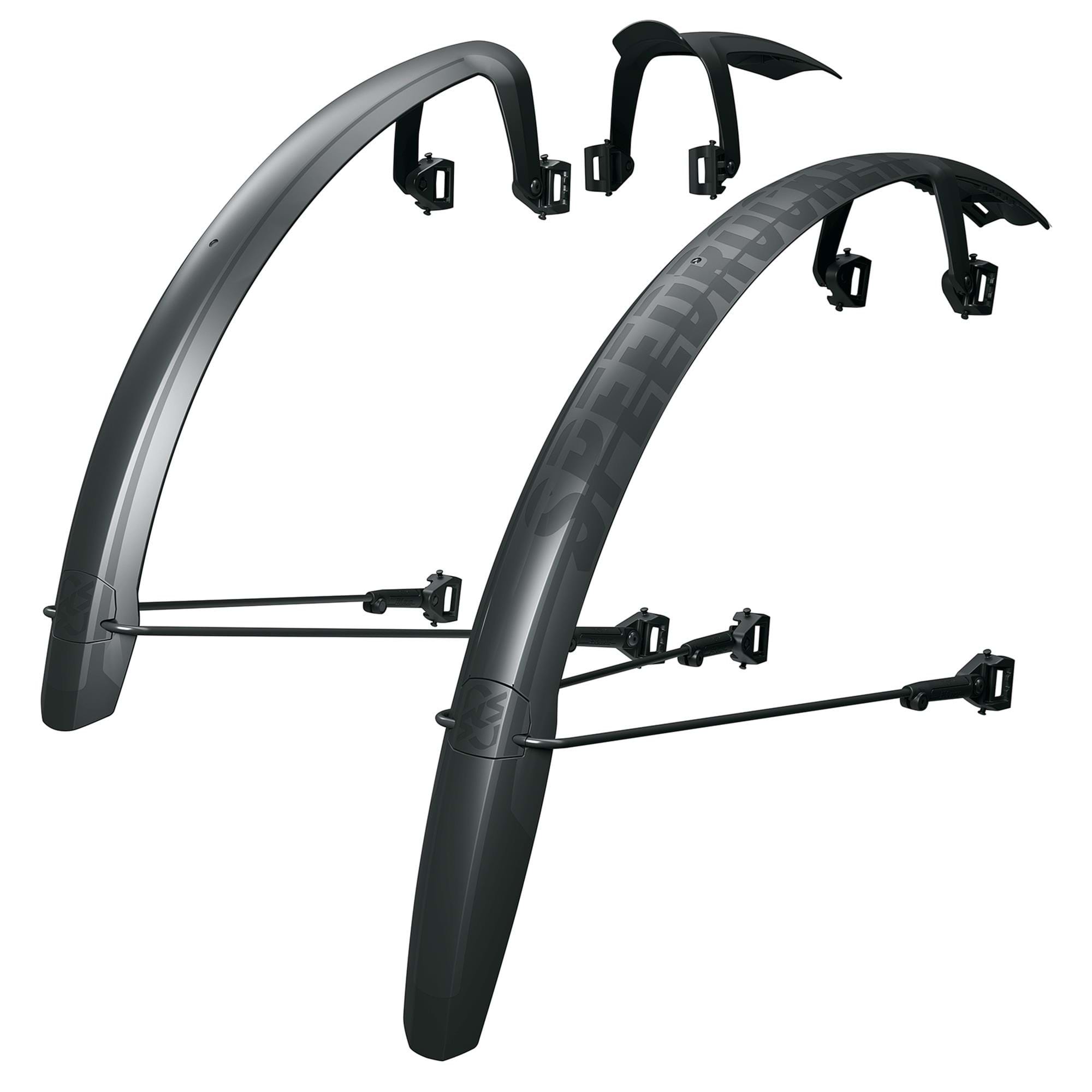 SKS Speedrocker XL Mudguard Set - Gravel Bike Fender - Black - For Tires up to 52mm