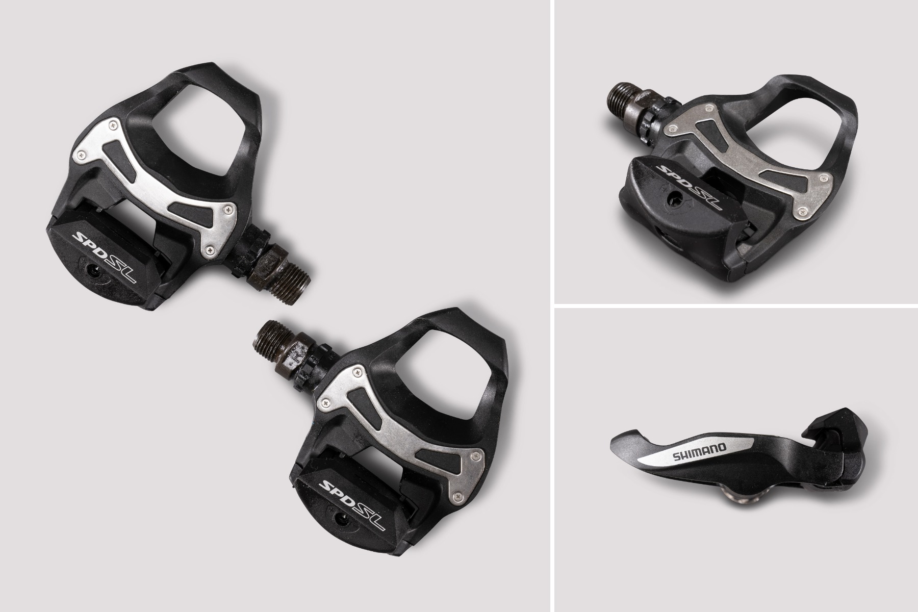 Shimano R550 SPD-SL Clipless Road Bike Pedals - Resin Lightweight with SH11 Cleats - Black