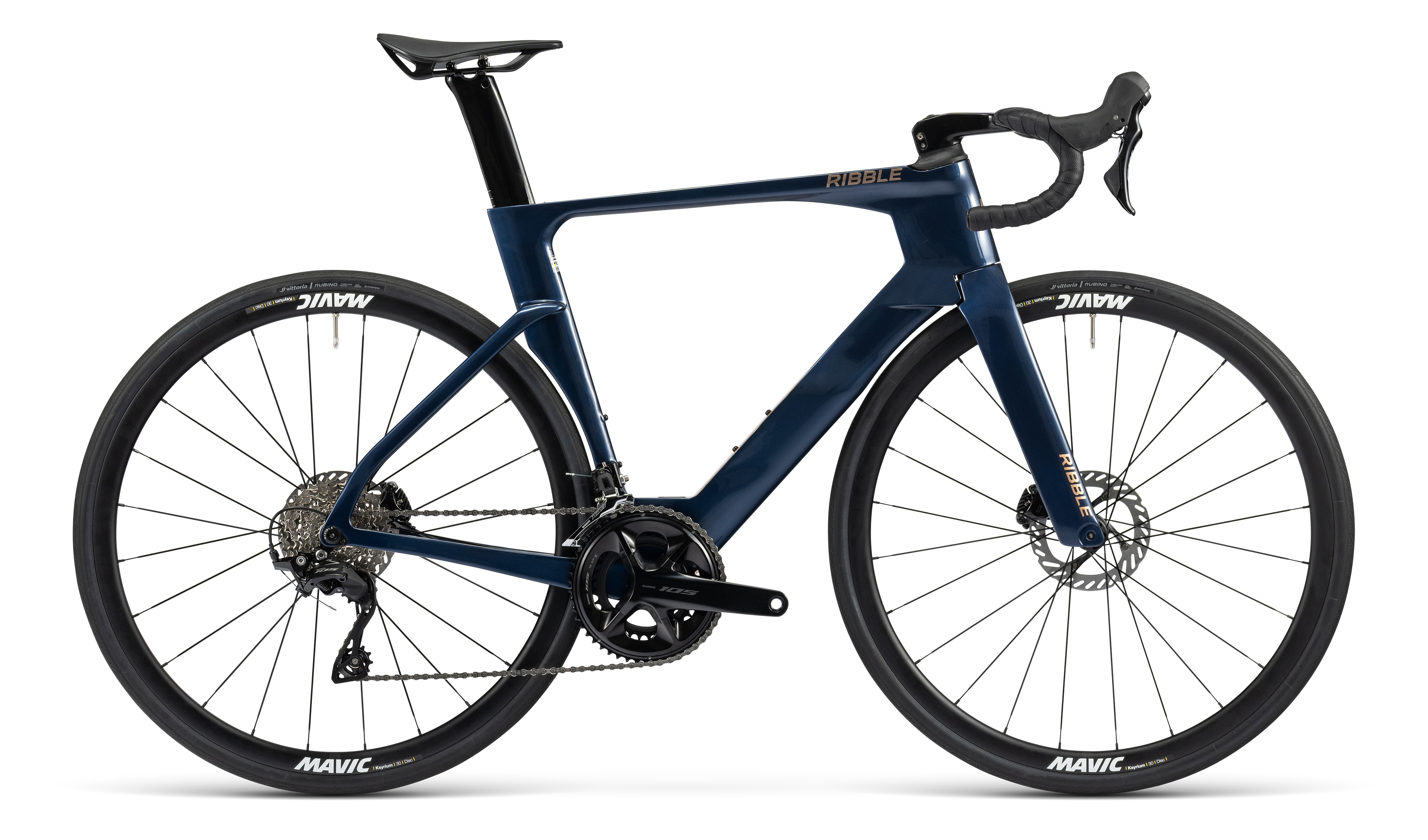Ribble Ultra-Aero SL Shimano 105 12-Speed - Carbon Aero Road Bike - Midnight Metallic Blue